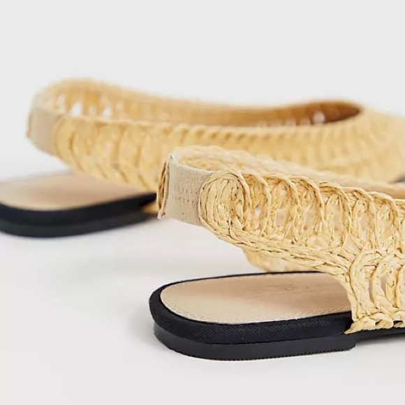 ASOS Design Lively slingback ballet flats- butter yellow on trend 🧈 - Picture 3 of 14